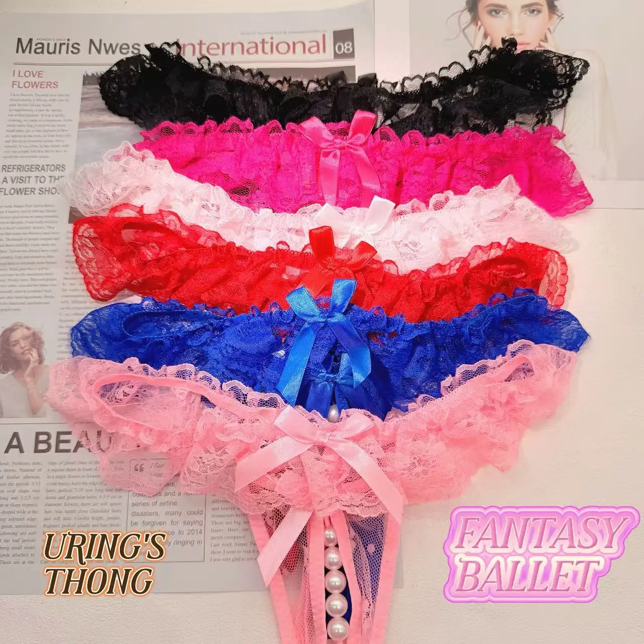Sexi Shoop المتداول اللؤلؤ ثونغ الدانتيل سلسلة شخصية سراويل للفتيات الحبيب Hotwife هدايا ساحرة في 2025 #1