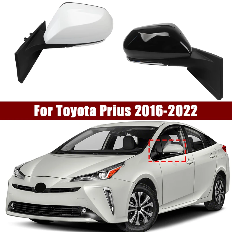 9 Pins Car RHD Rearview Mirror Assembly For Toyota Prius 2016-2022 Right Hand Driver With Heated Turn Signal Light Accessories