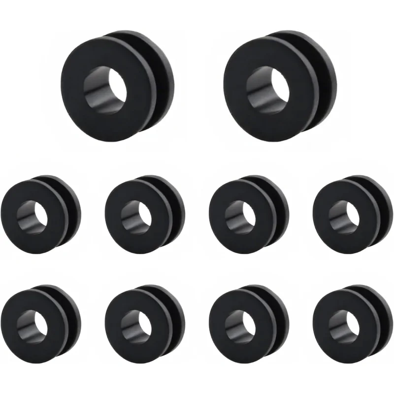 

10 PCS Motorcycle M6 Grommets Kit Rubber Bushing Grommets Pressure Relief Cushion for Washer Grommet Replacement