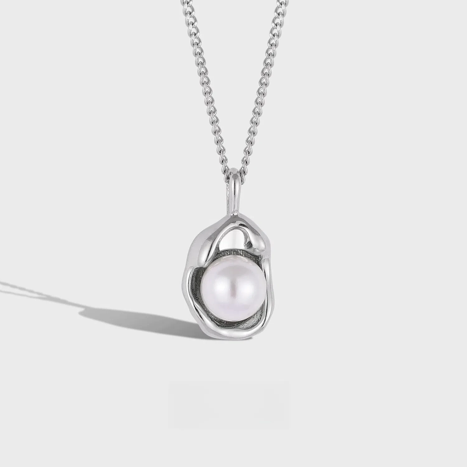 

925 Sterling Silver Necklace Pendant For Women Genuine 100% Real Aaaa High Quality Natural Freshwater Pearl Pendant Jewelry