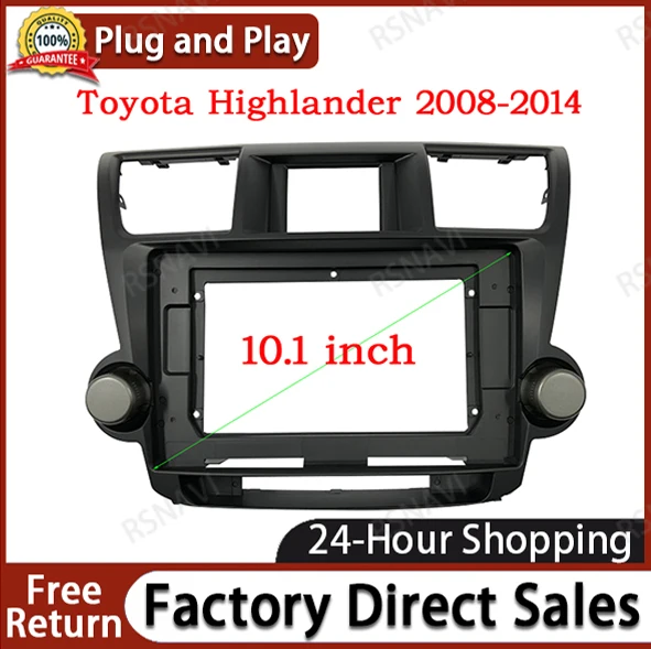 

10.1 Inch 2din Car Fascia For TOYOTA Highlander 2008-2014 Fascia Audio Fitting Adaptor Dash Panel Frame Kits Car DVD Frame