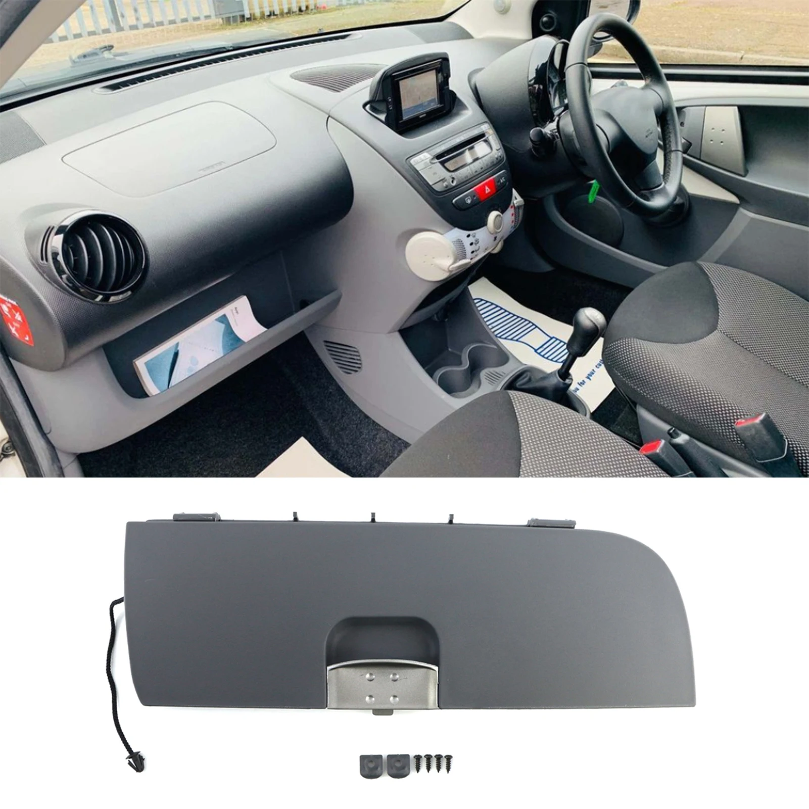 Glove Box Lid Replacemnet for Peugeot 107 Toyota AYGO Citroen C1 2005-2015 for Left/Right Hand Drive Vehicles