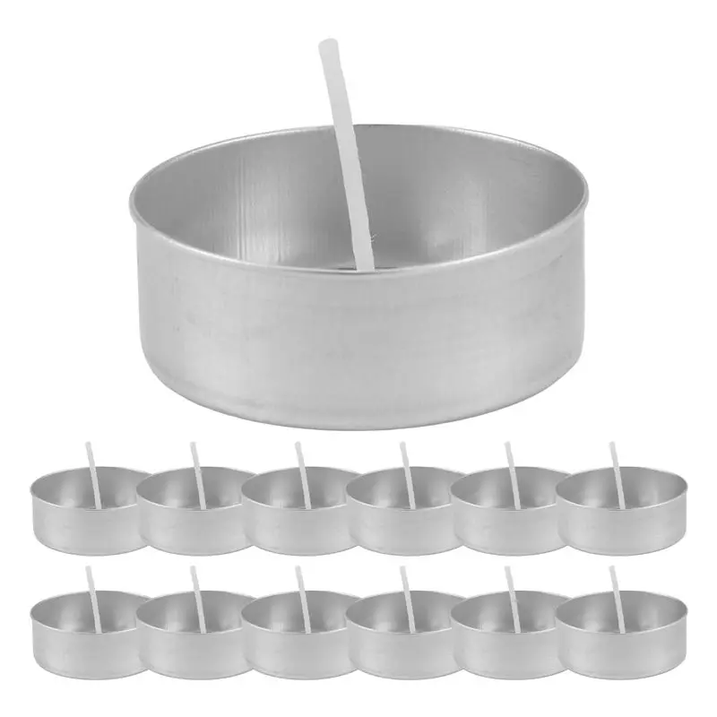 AT44-150Pcs Aluminum Tea Lights Cups, Tea Making Kit With 150 Pcs Candle Wicks Empty Candle For Candle Lovers