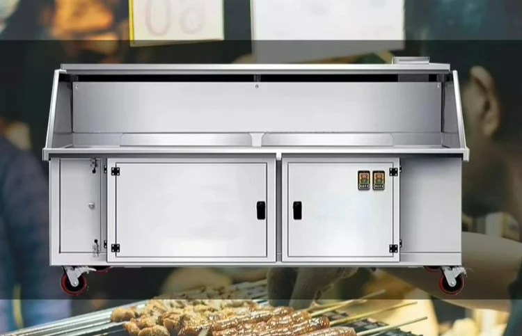 Carrusel de barbacoa argentino personalizable, parrilla comercial de carbón para barbacoa, fumadores de tienda a la venta