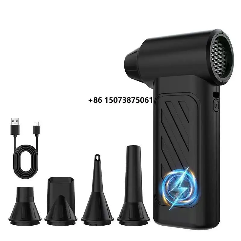 100000RPM Violent Turbofan air duster 80W Handheld Jet Fan 3-speed Adjustable Jet Fan Mini Blower for Cars and Homes