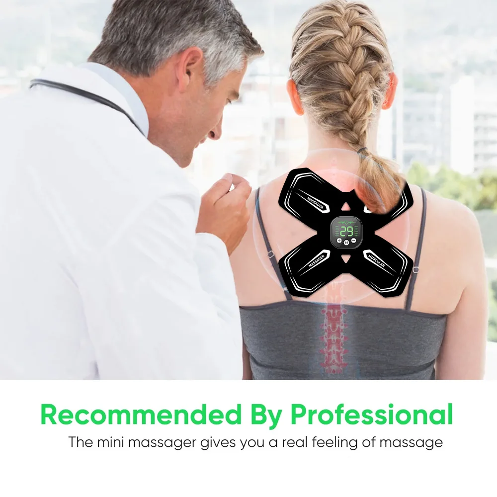 

Rechargeable EMS Neck Massager for Pain Relief - Portable Muscle Stimulator Smart Home Gym Equipment