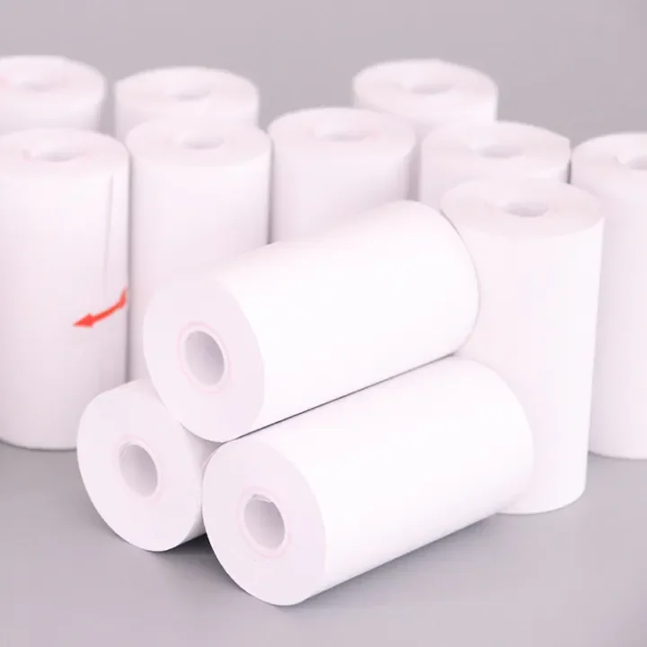 Rouleaux de papier thermique Soonpos 57x30mm sans noyau, 20 pièces sans tube pour imprimantes de tickets POS