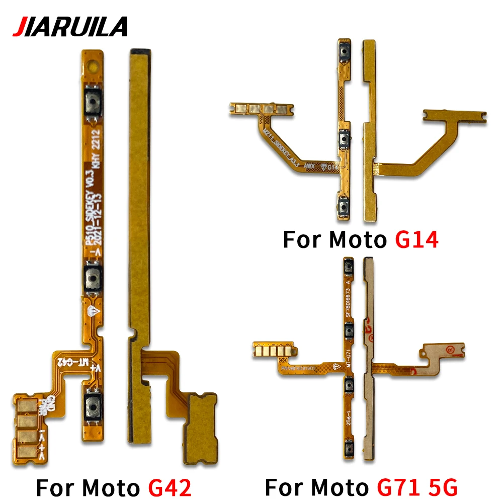 Interruptor liga/desliga botão de volume cabo flexível para moto g14 g22 g32 g42 g40 fusão g52 g54 g62 g71 5g g72 g82 g84 g51