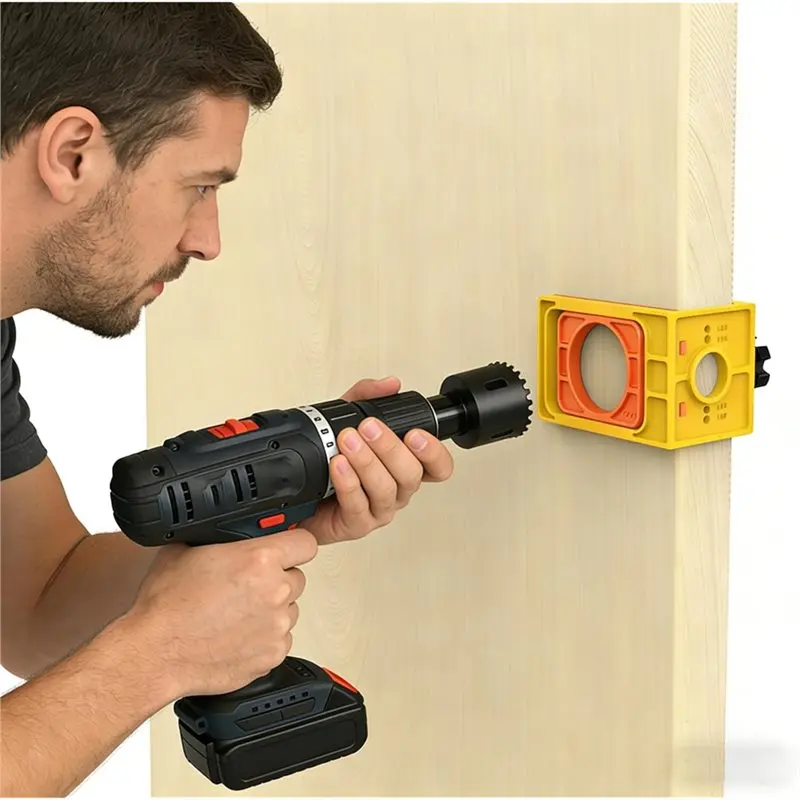 Door Lock Installation Kit For Wood Doors 1-3/8