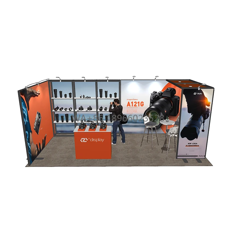 Luxury High Quality Reusable Aluminum Transformable Shelf Display Booth Stand 3x6 Modular Trade Show Booth
