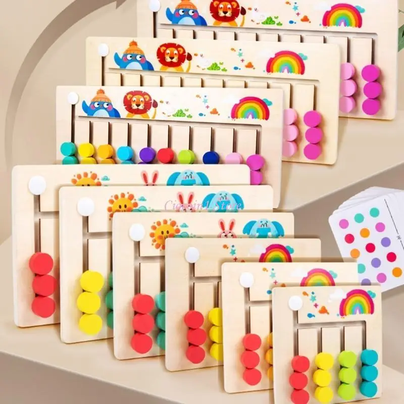 Y1UB การเรียนรู้ของเล่นไม้ปริศนาการจับคู่เกม Logics เกมการศึกษาการเดินทางของเล่นสำหรับเด็กอายุ 3 4 5 ปีเด็กวัยหัดเดินเด็ก