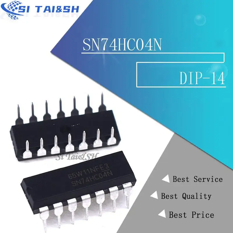 10PCS SN74HC04N SN74HC04 DIP 74HC04N Black plastic protective case For DIP-14 74HC04 new and original