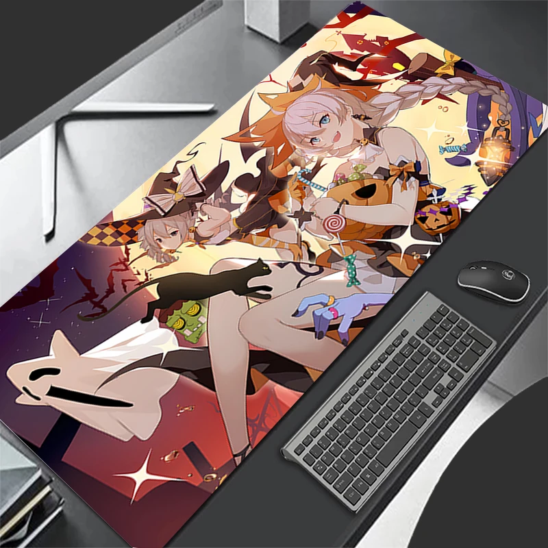 Mousepad Computer Gaming Accessories Cartoon Keyboard Pad Office PC Rubber H-honkai Impact 3 Mouse Pad Decoracion Desk Mouse Mat