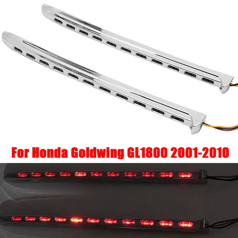 

Left & Right LED Running Fairing Light Red Flow Light Decoration Light Strip For Honda Goldwing GL1800 2001-2010