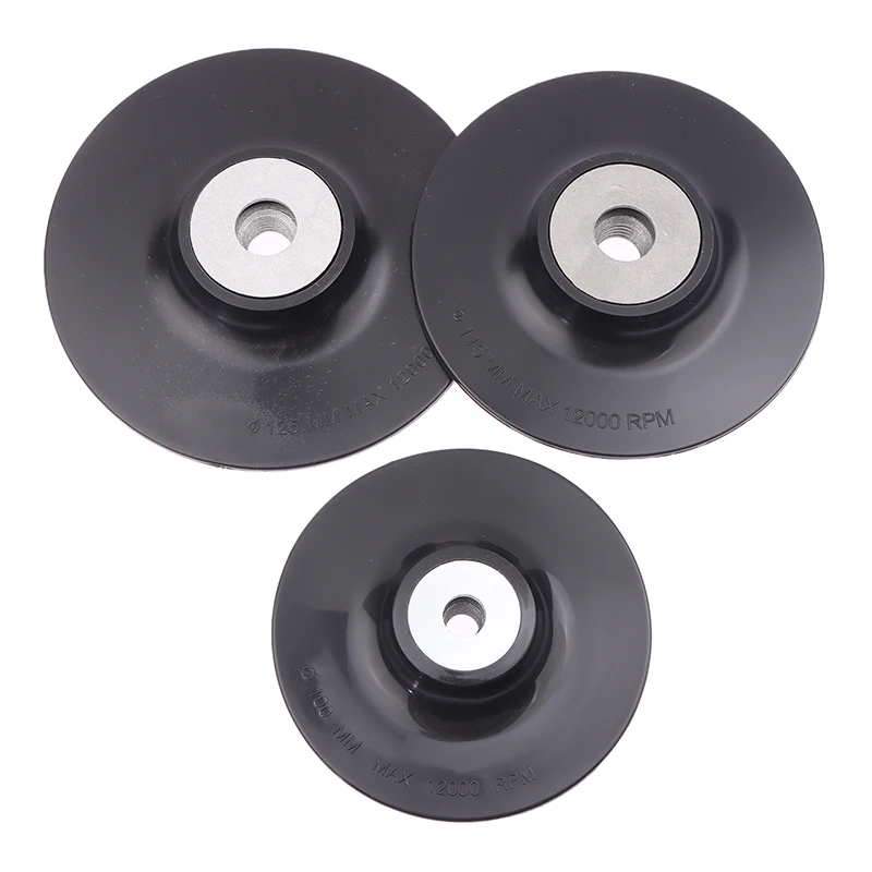 High Quality 4-7'' Resin Fiber Backing Pad Disc Backing Pad Tool 12200 RPM Steel Paper Tray For Angle Grinder Replacement