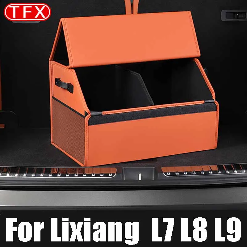 

For Lixiang L9 L8 L7 2022-2024 Car Styling Trunk Organizer Car Storage Box Organizer Box Auto Interior Modification Accessories