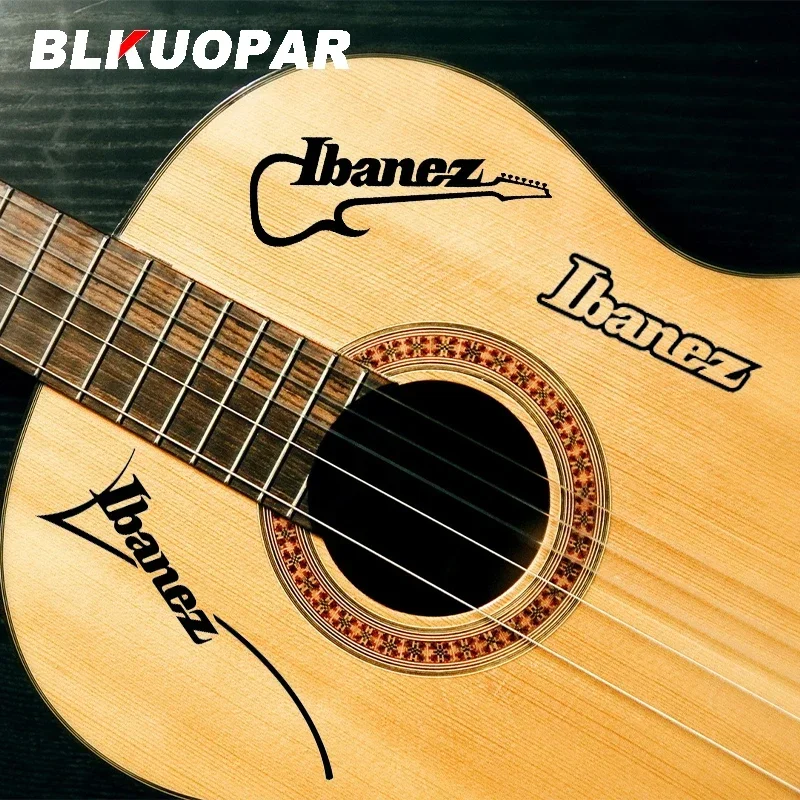 

BLKUOPAR Ibanez Logo Car Stickers Personality Waterproof Decal Windows Trunk Helmet Die Cut Fuel Tank Cap RV VAN Surfboard Lable