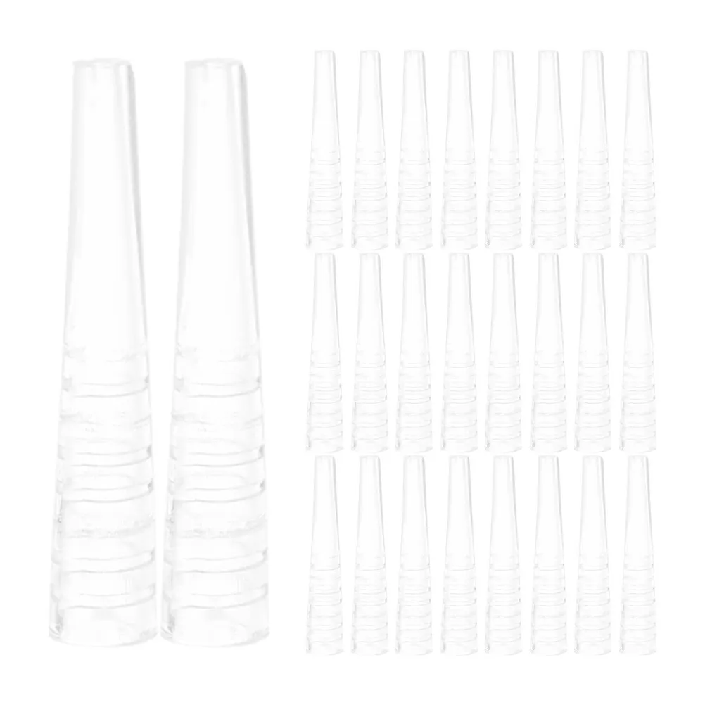 60Pcs Eyelash Tweezer Protector Cap Silicone Tip Cover Transparent Universal Fit for Lash Extension Grafting Professional