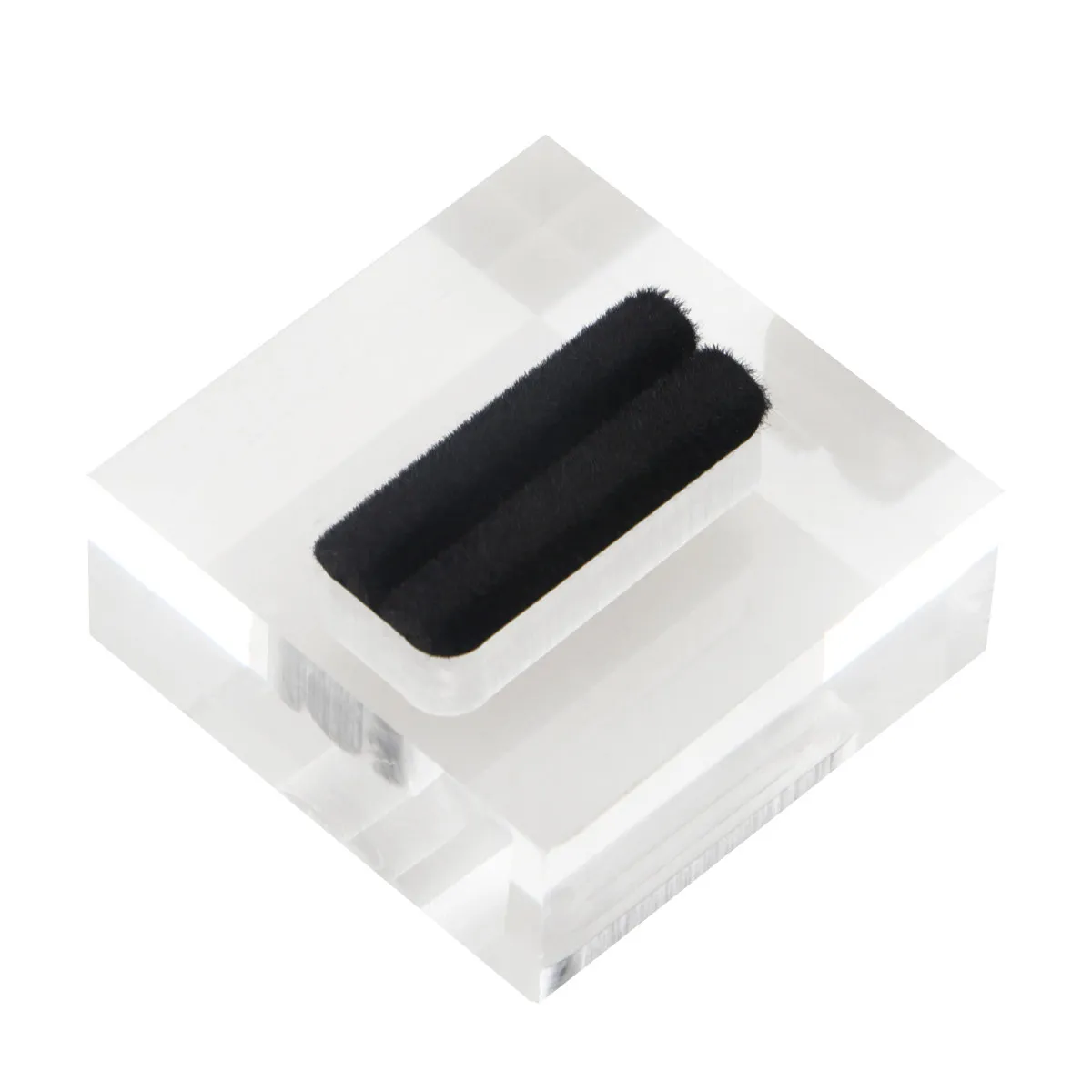 2Pcs Acrylic Ring Display Stand Thickened Square Jewelry Storage Rack Home Showcase Organizer Jewelry Ring Bracket for Desktop