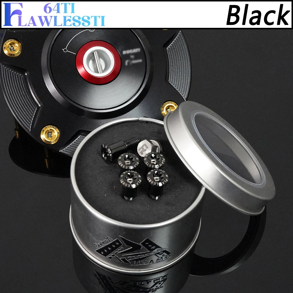 FLAWLESSTI Gr5 Titanium Bolt Oil Tank Cap Bolt For Ducati x Rizoma