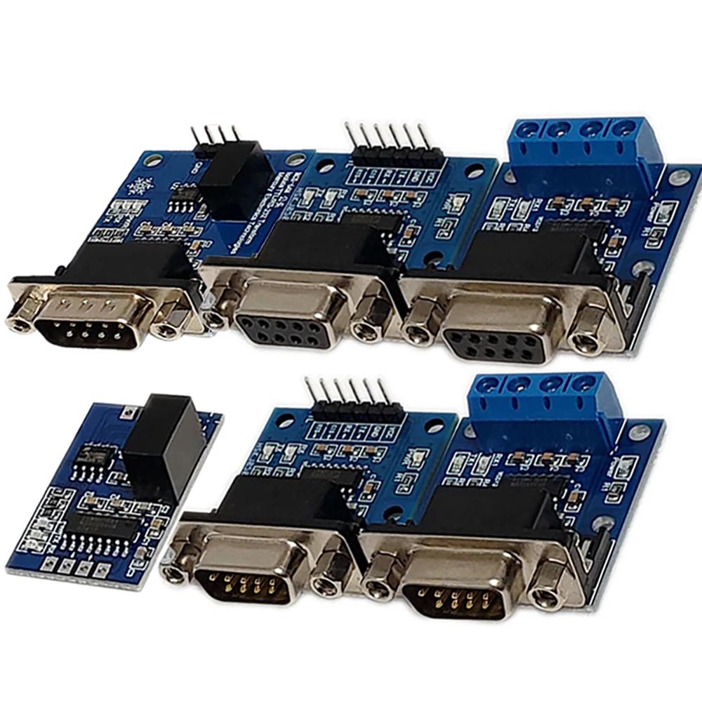 2pcs TTL to RS232 module RS232 to TTL Male/Female DB9 Serial port module terminal level to TTL