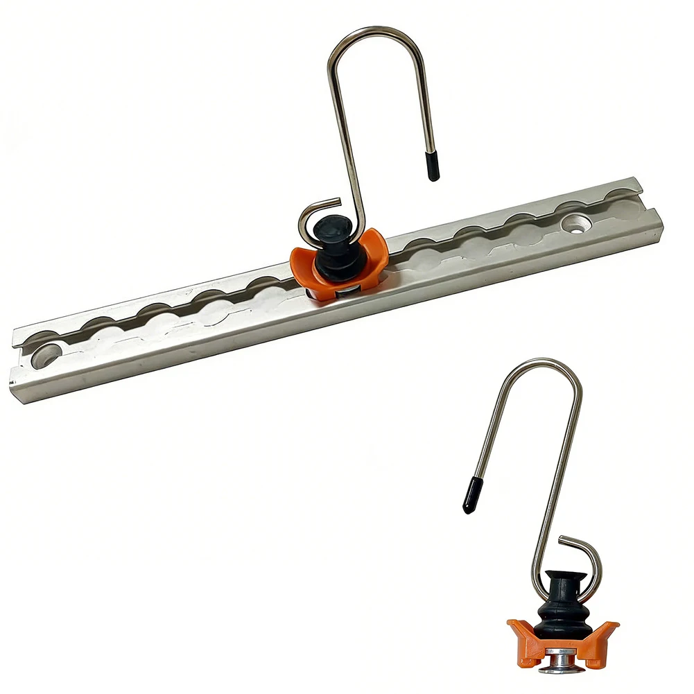 Aviation Rail Track Hooks 8 Count for Vans for rvs Trucks Campervans Motorhomes Trailers Workshop Walls Cargo Securing System