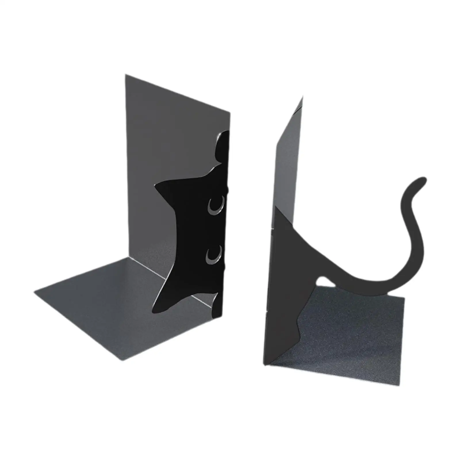 Cute Cat Bookends Novelty Decorative Book Holder for TV Cabinet Office Shelf