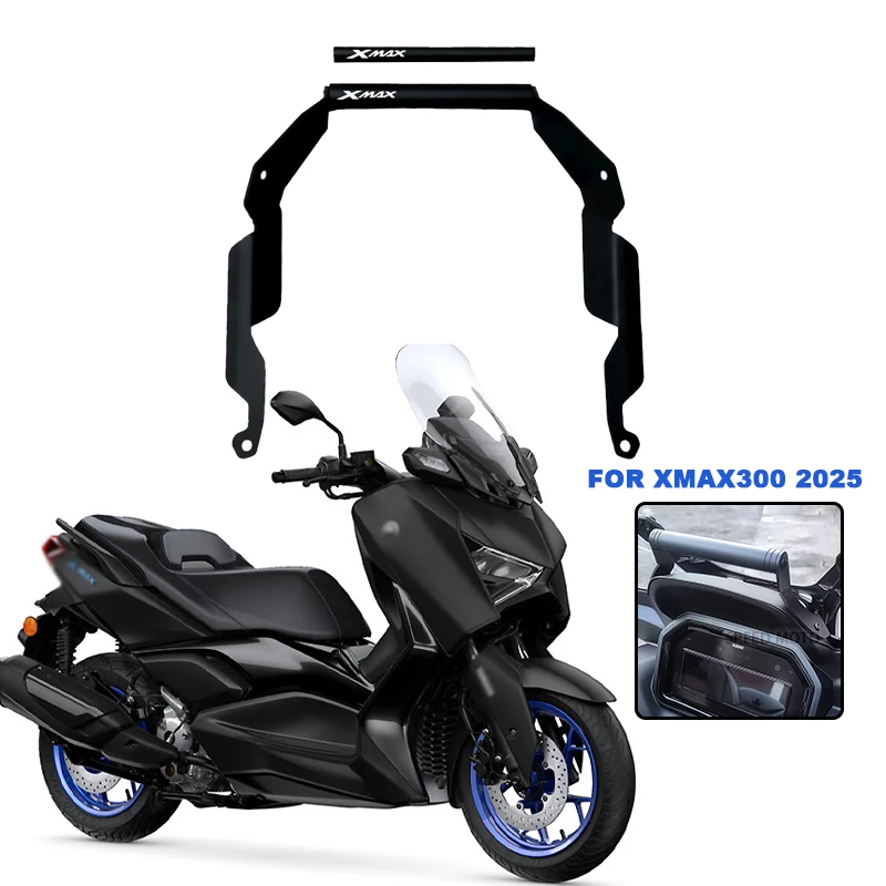 

Удлинитель руля для Yamaha XMAX300, кронштейн для GPS-навигации X-MAX 300 Tech Max + ручка мотоцикла, поддержка мобильного телефона