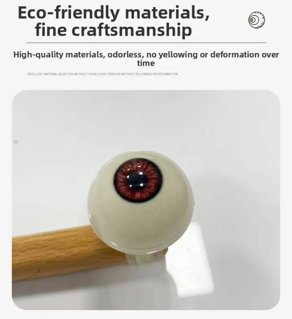 1pair 20mm Acrylic Fake Eyes Eyeballs with 3 Dimensional Fitting Eye 10 Styles Silicone Doll Simulation Eyeballs