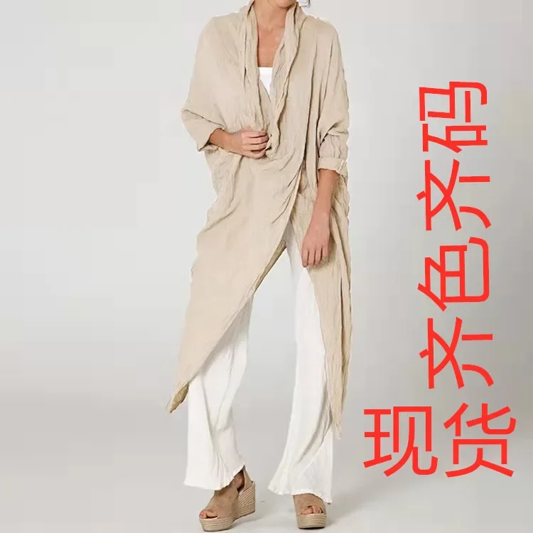 Cross-border European and American women's clothing 2025 new 100% cotton Zou shirt factory direct sales