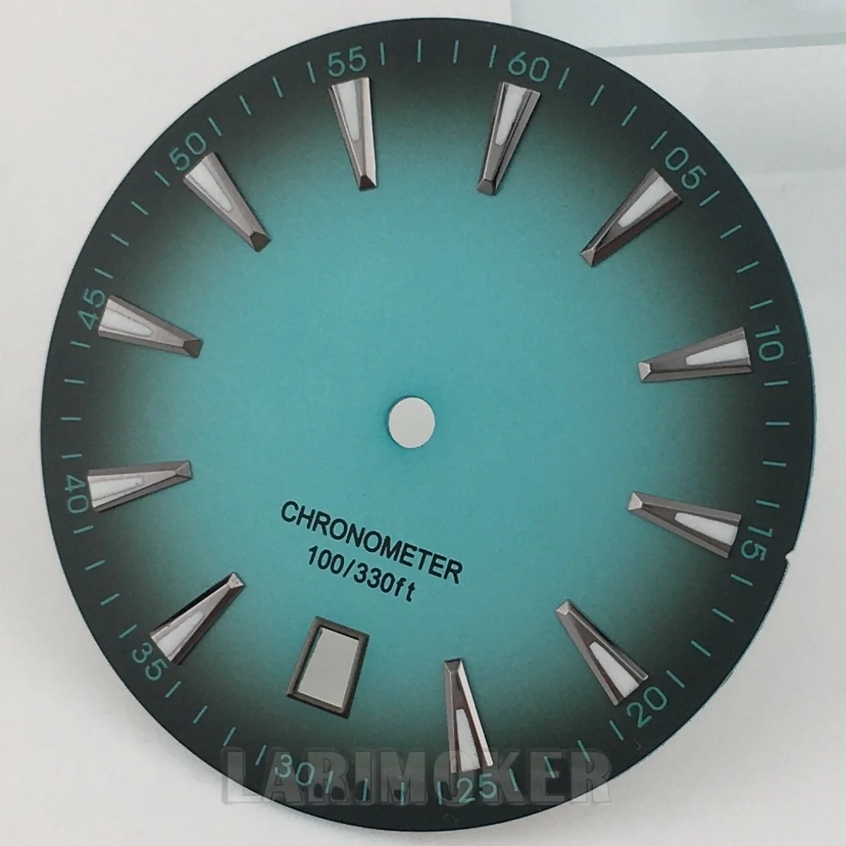 BLIGER 33mm Sunberst Gradient Watch Dial Hands Green Luminous 6 O'clock Calendar For NH35A Movement Men's Watch Replace Parts