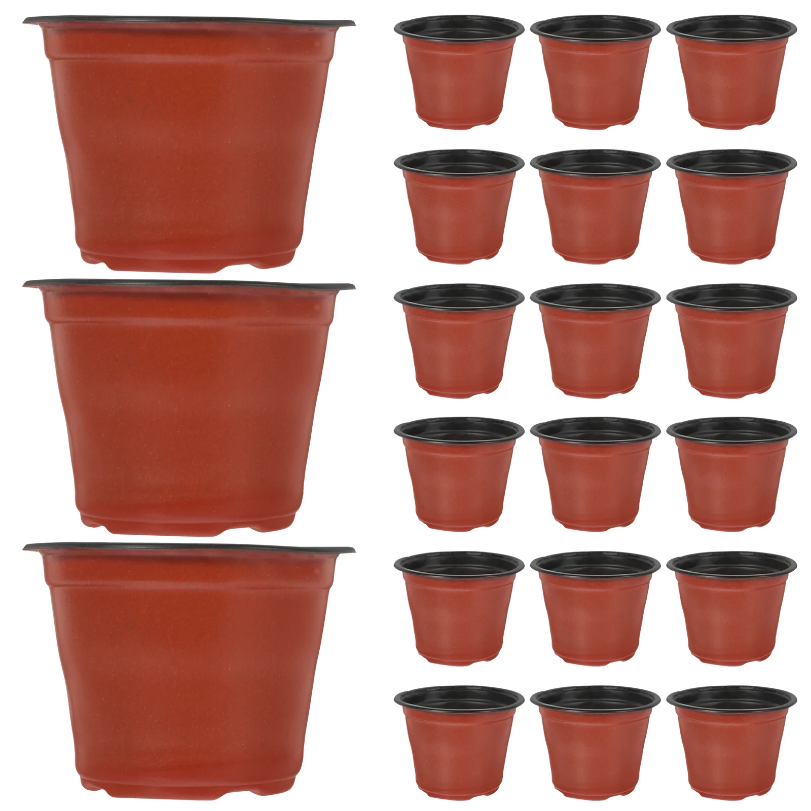 

20 Pcs Seedling Pot Plastic Flower Pots Indoor Plants Basin Garden Planter Bulk