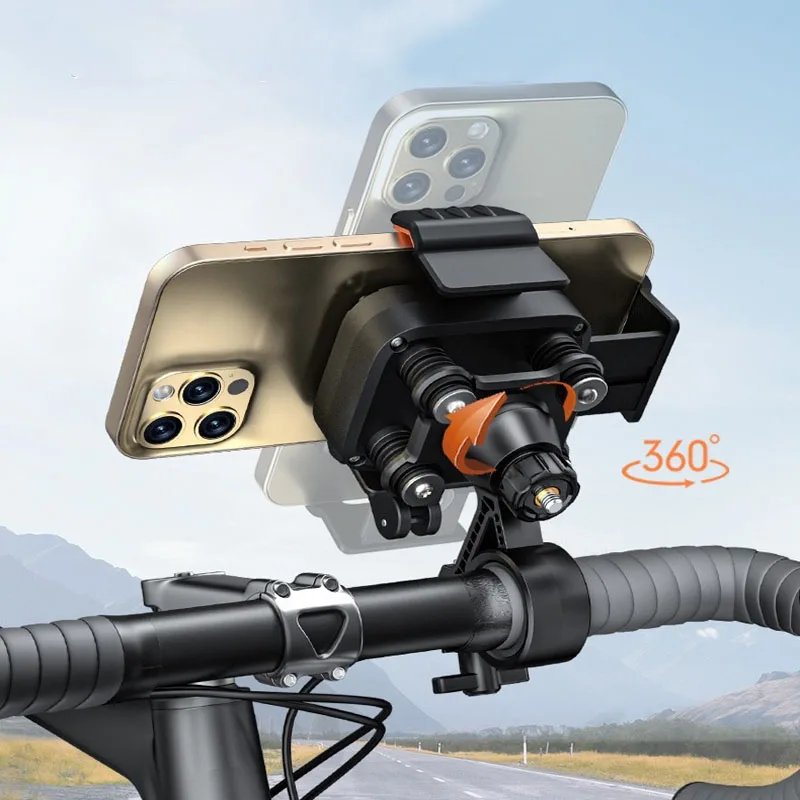 

Bike Motorcycle Phone Mount , [1s Lock & Release] Bicycle Handlebar Cell Phone Holder for Scooter ATV, Fit 5.4-7.2" Smartphone