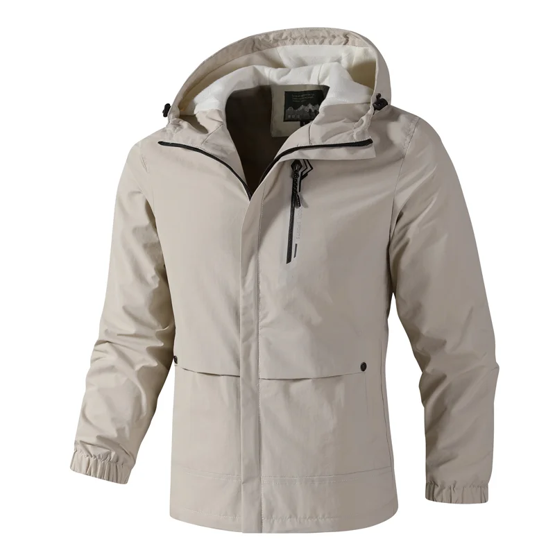 Men's Zip Long Sleeve Cardigan Hooded Casual Work Jacket Fashion Top