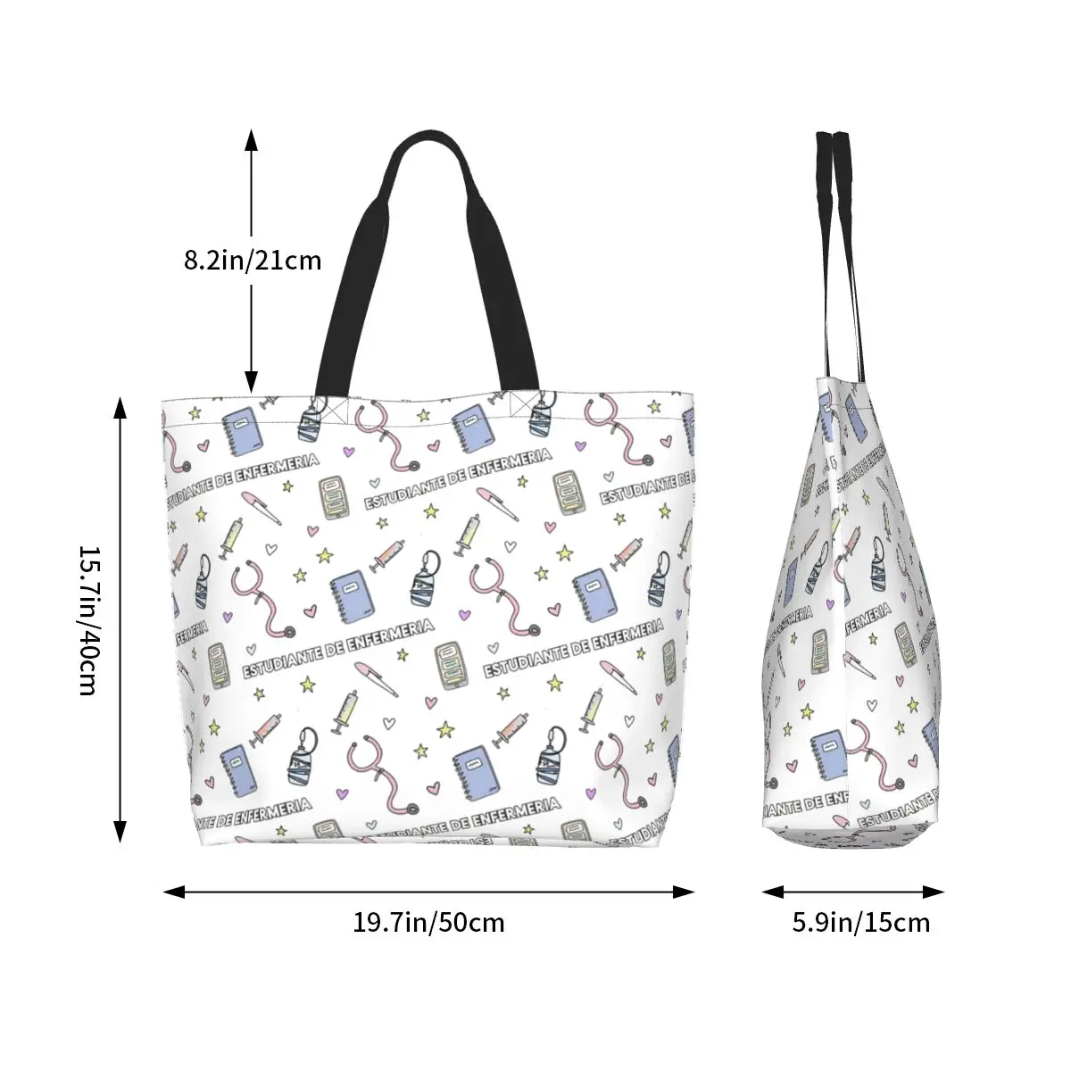 Enfermera En Apuros Nurse Shopping Bags Large Capacity Unique Design Stuff For Woman Casual Shoulder Bag