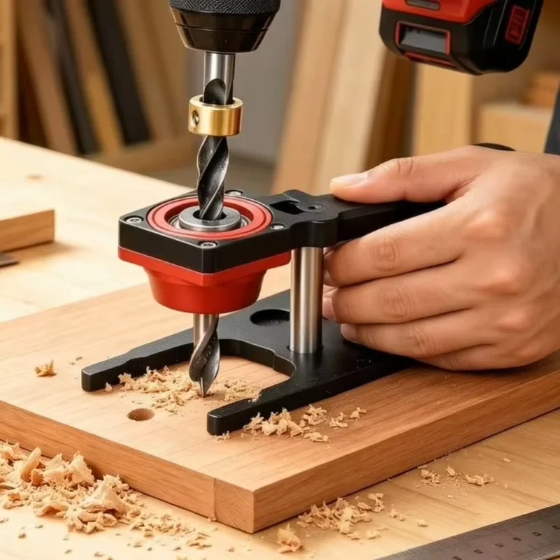 flat-surface-drilling-jig-vertical-for-drilling-locator-wood-drill-sleeves-Φ6-8-10mm-aluminum-alloy-hole-jig-woodworking-tools