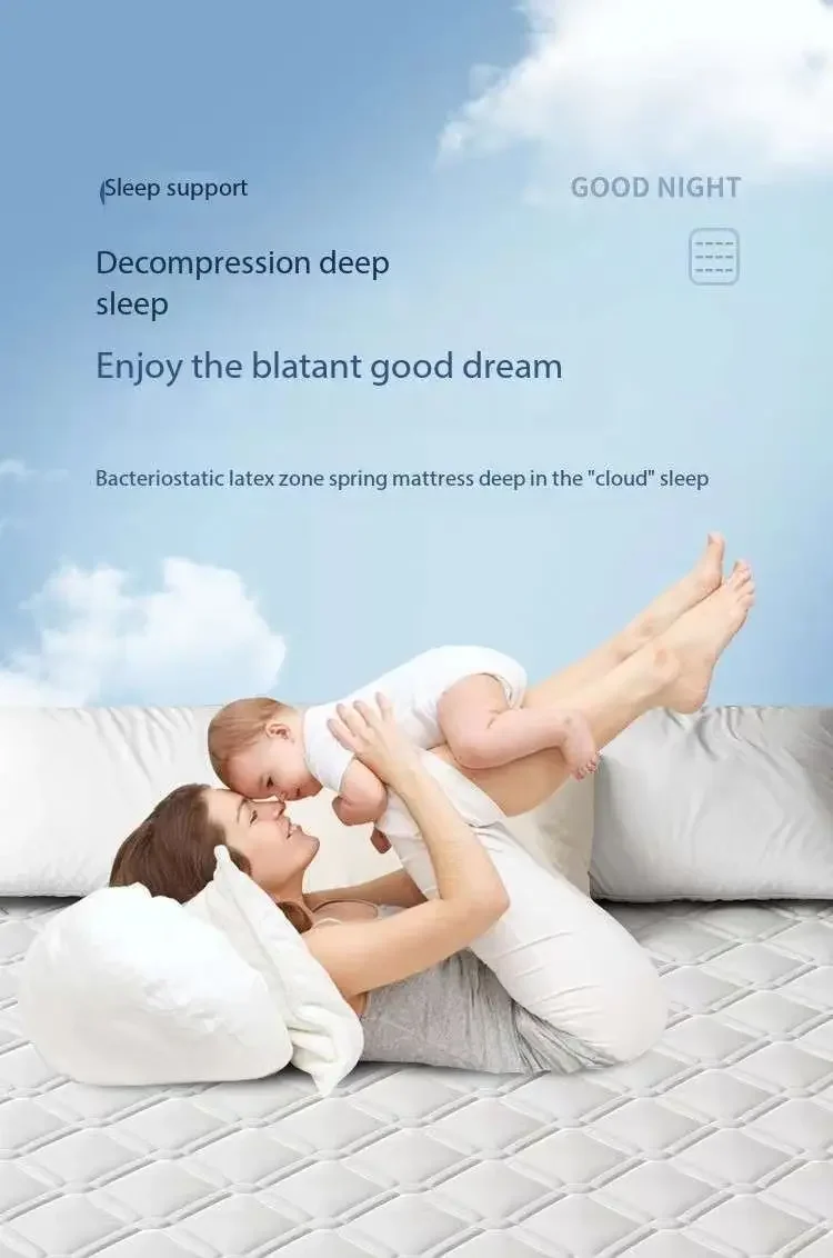 Two Different Styles of Mattresses, Soft and Hard Dual-use 25cm Economical Furniture Spring Latex Mattresses