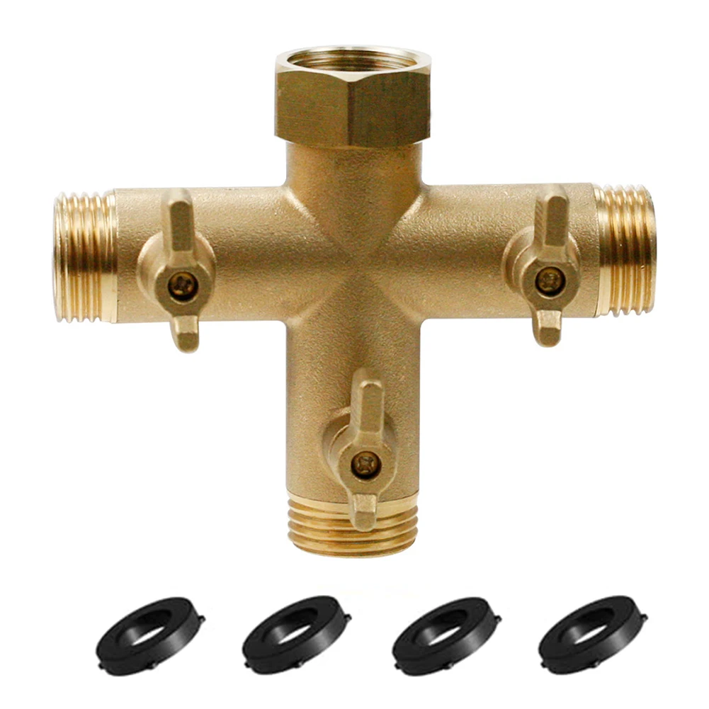 High Flow Hose Adapter 3 Way Hose Connector For Efficient Watering 11.6*5.5*10.2cm Enhanced Water Flow Secure Fit