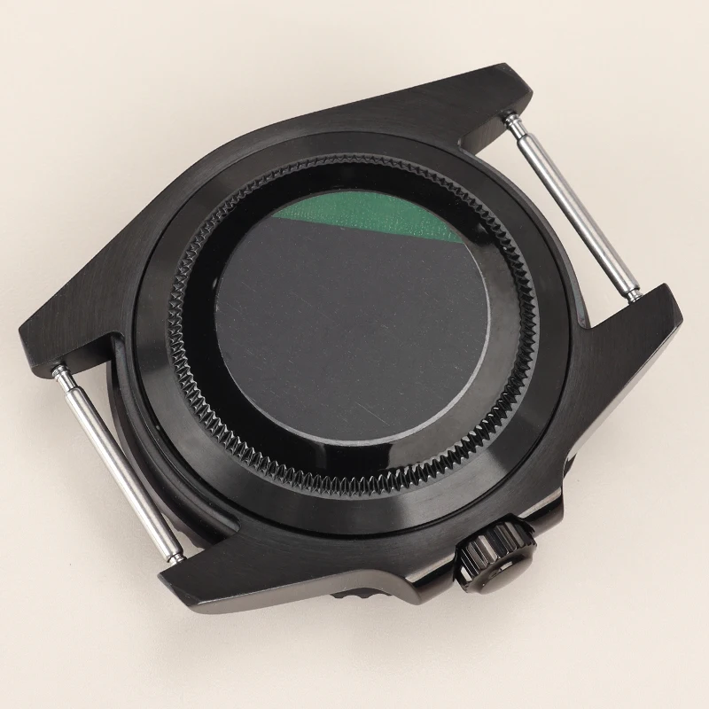40mm PVD Black Watch Case Sapphire Glas For NH34 NH35 NH36 Miyota8215 ETA2824 Movement SUB GMT MASTER YACHT Replacement Case Mod - view 6