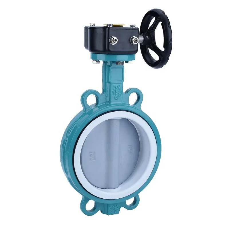 dn 200 400 Industrial Worm Gear Stainless Steel Wafer Butterfly Valve