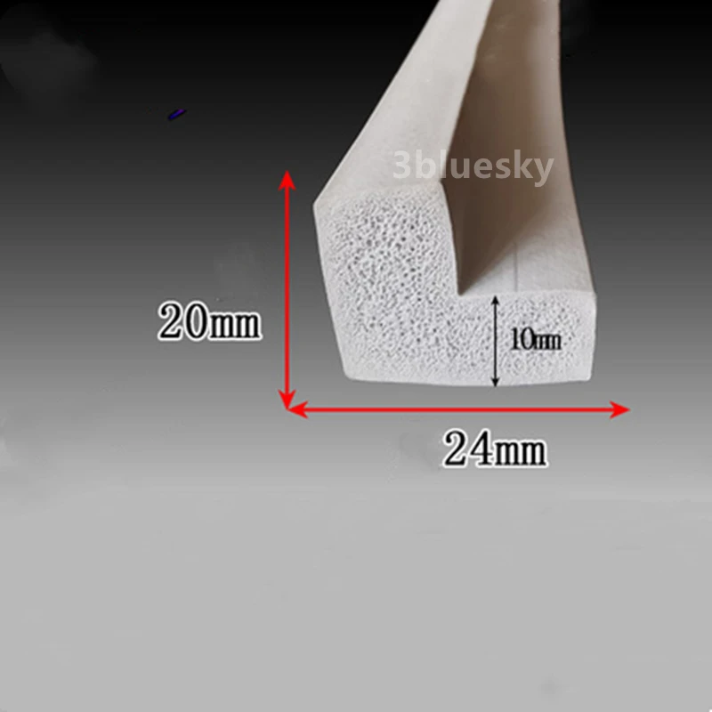 

Custom EPDM Foam Rubber Angle Corner Protecor Edge Encloser Shield Collision Avoidance Gasket L Strip 20x24mm White