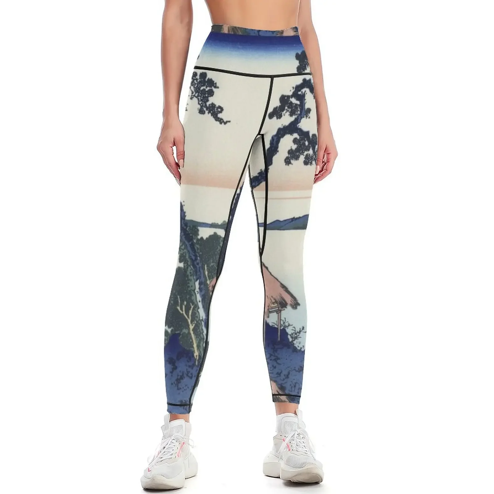 

Hokusai Katsushika - Lake Suwa In The Shinano Province Leggings for fitness Training pants Womens Leggings
