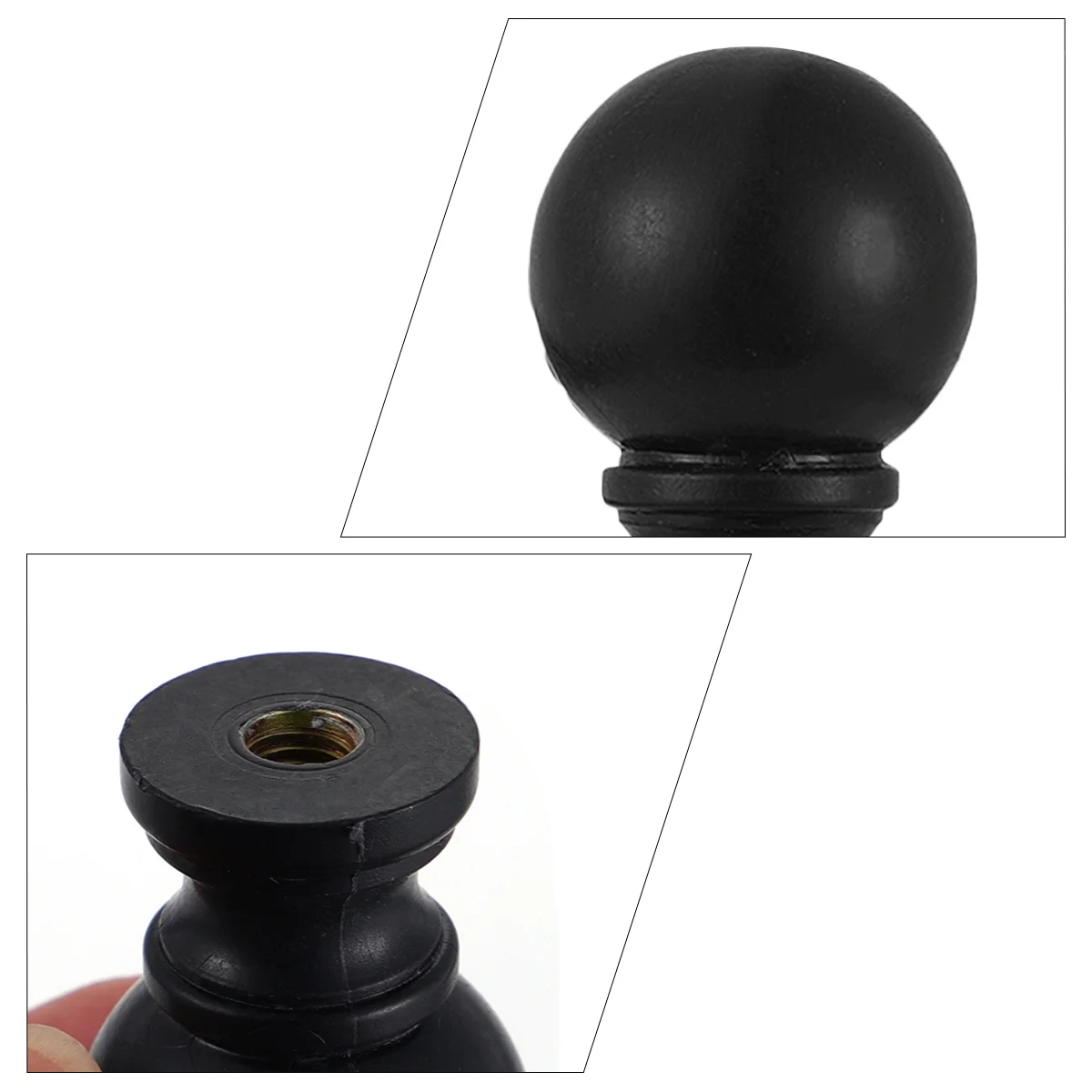 10 Pcs Floor Lamp Lighting Decoration Head Fly Button Finial Ball Table Desk Black Ornament Accessories Knob