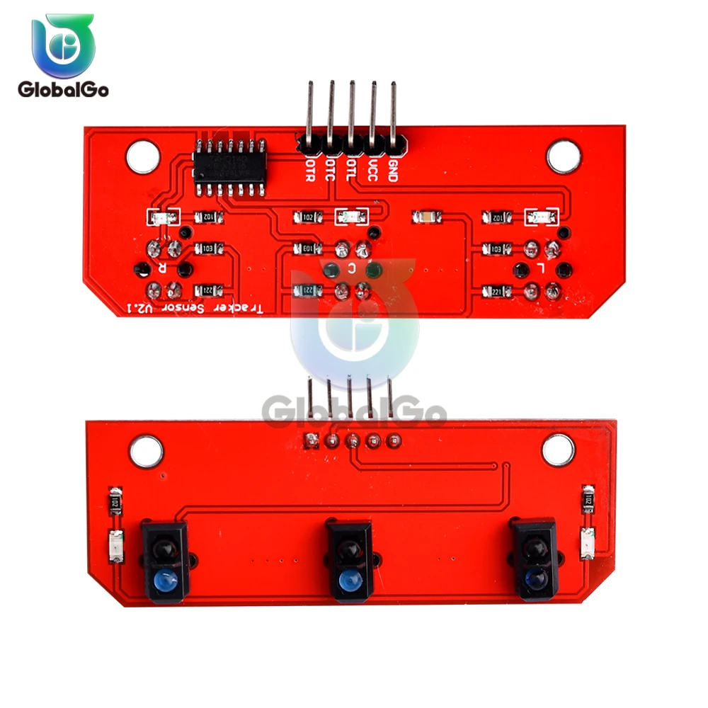 CTRT5000 3-Way Tracker Sensor Tracking Module Infrared Sensor Module 5V With Indicator Light