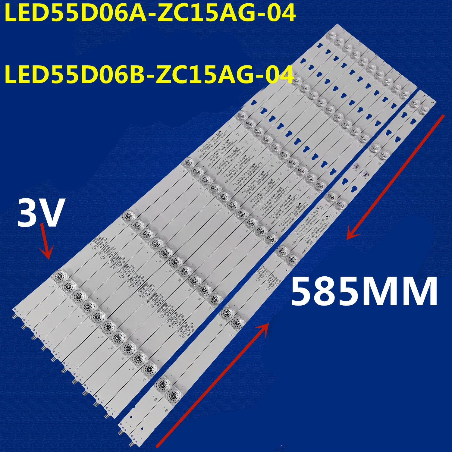 12PCS LED Strip LED55D06A-ZC15AG-04 LED55D06B-ZC15AG-04 30355006205/6 For 55T51 55V71 Q55X31J LQ55H31 LQ55AL88M81 LE55Q6500U