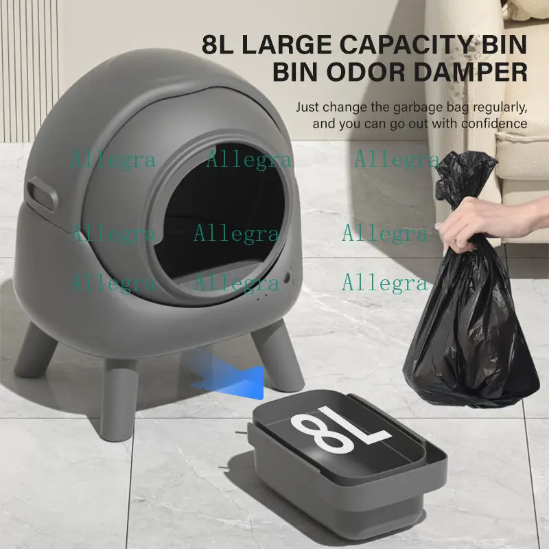 Self Cleaning Automatic Smart Litter Box with APP Real-Time Monitor Easy Clean Large Capacity & Odor Control for Multiple Cats