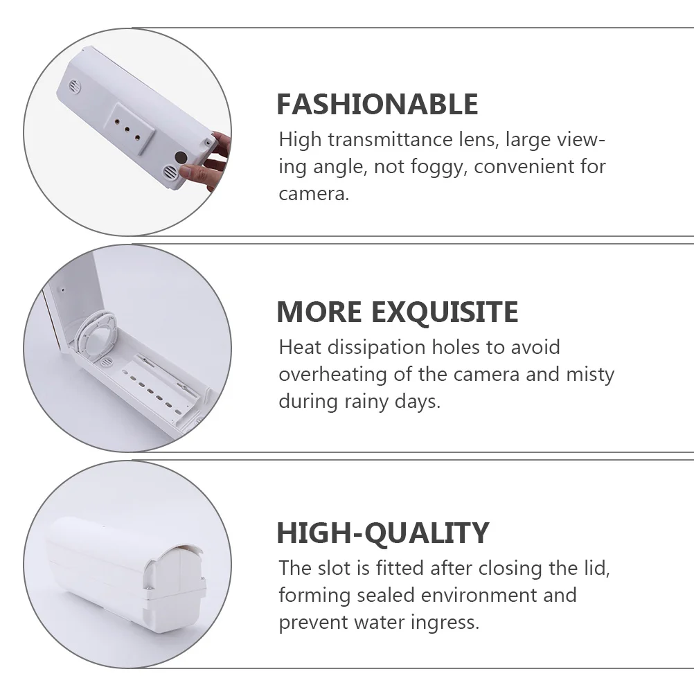 

Security Camera Protective Cover Waterproof Plastic Flip Cover Anti-Fog Heat Dissipation Lens Large Viewing Angle Camera