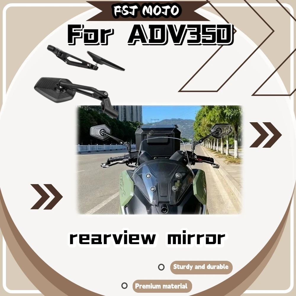 For ADV350 Wide Angle Foldable Rear Mirror Multi Rotation Design Eliminate Driving Blind Spot Fittings