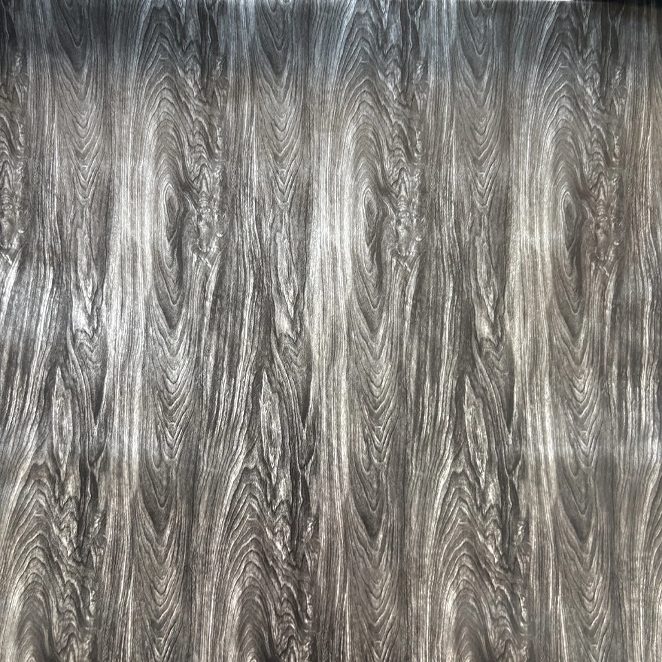PVA Dark Grey Faux Wood Grain Hydrographic Water Transfer Printing Film 0.5x2m,Hydro Dip Film for Car Interior & Curved Item 114