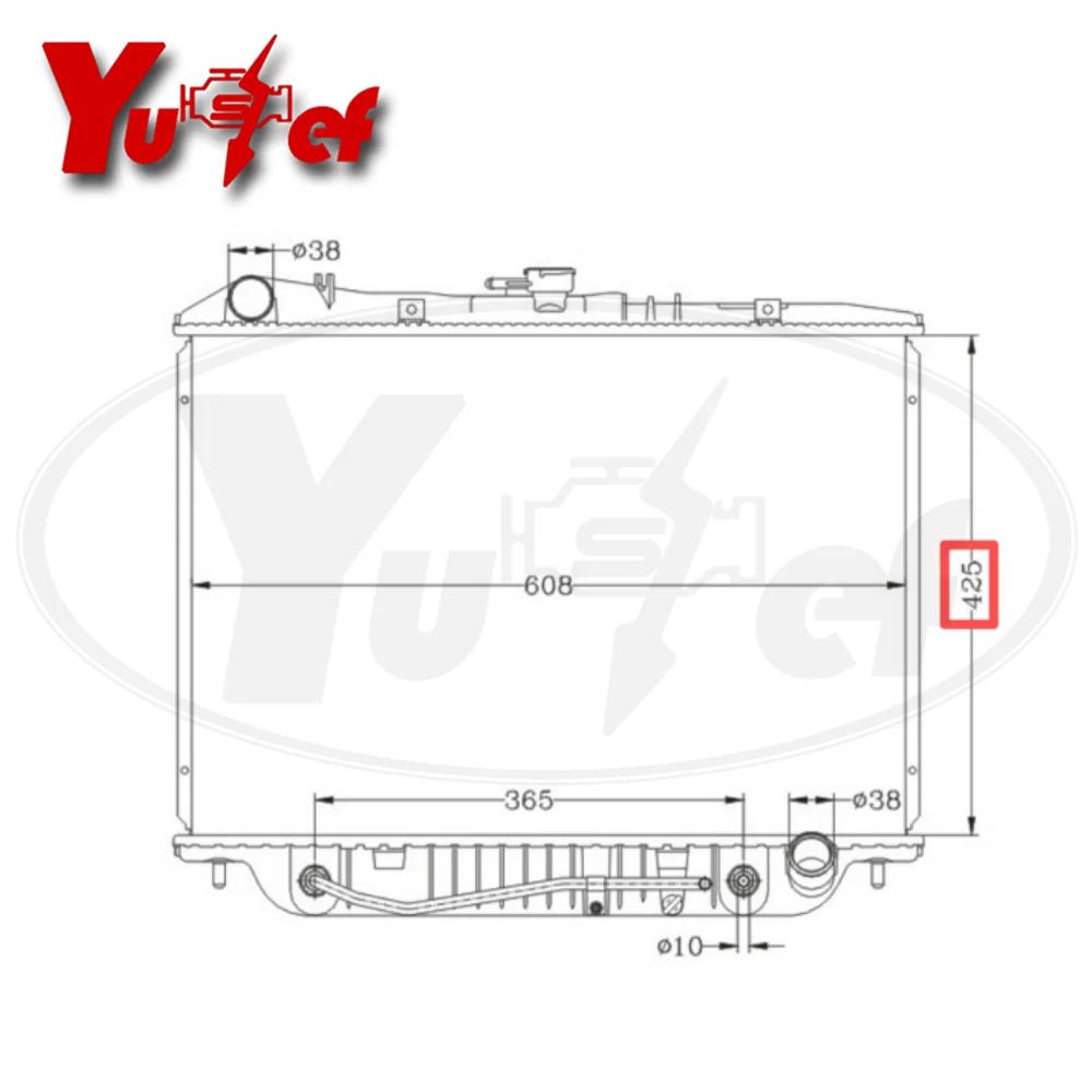 Aluminum Radiator For Honda Passport Isuzu Rodeo/Vehicross AT MT 40/56mm OE:8970849240 8524759590 8524759600 8970643343